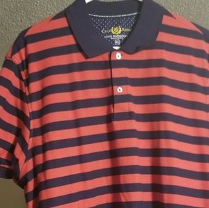 Red and blue horizontal stripe Polo